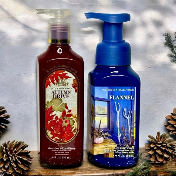 Bath & Body Works Fall Hand Soap Autumn Drive & Flannel NWT - Picture 1 of 4